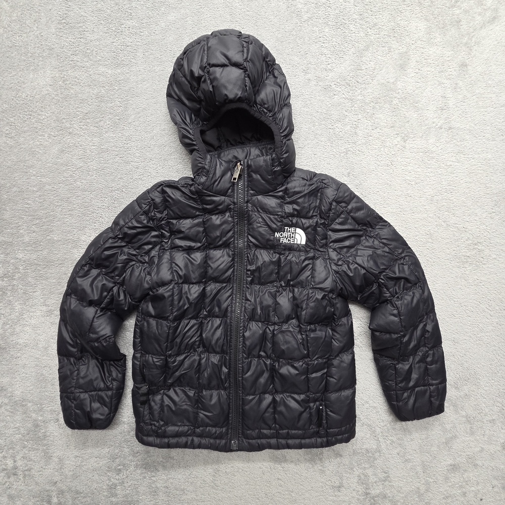 The North Face Jacket Boys Small 7-8 Years Black Puffer Hooded Insulated